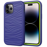 Wave Pattern 3 in 1 Silicone + PC Shockproof Phone Case, For iPhone 14 Pro Max